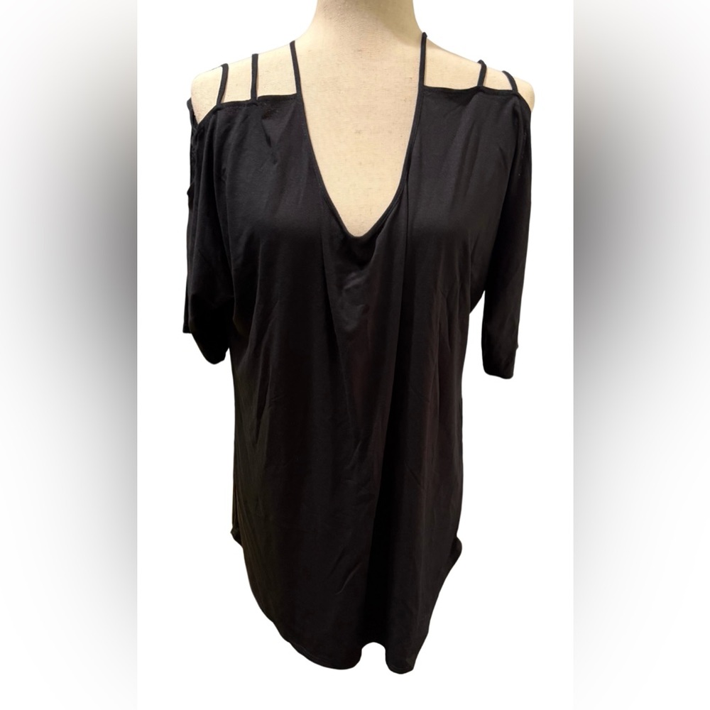 Women’s Venus Cold Shoulder Viscose & Elastane Long Flowing Short Sleeves NWOT